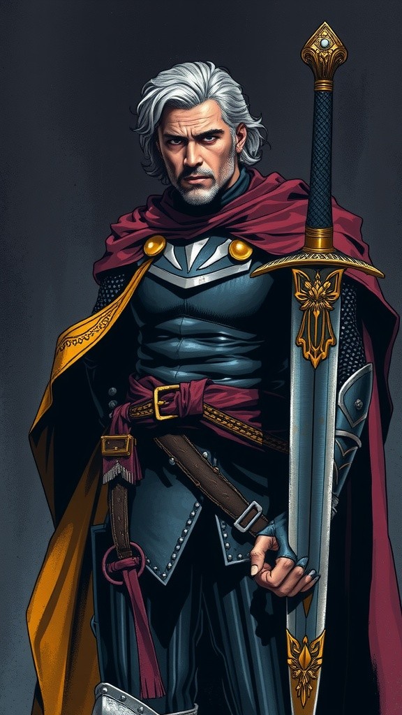 Guerrero Persa Medieval en el Desierto: Un Personaje Estilo Anime