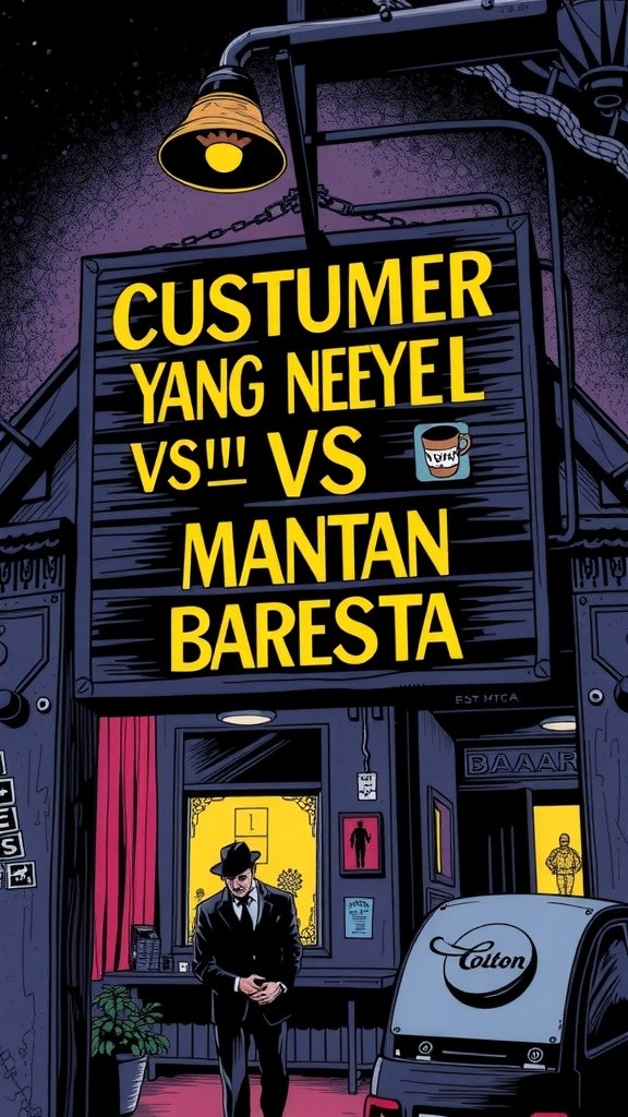 Drama Pelanggan dan Mantan Barista: Ketegangan di Pintu Cafe