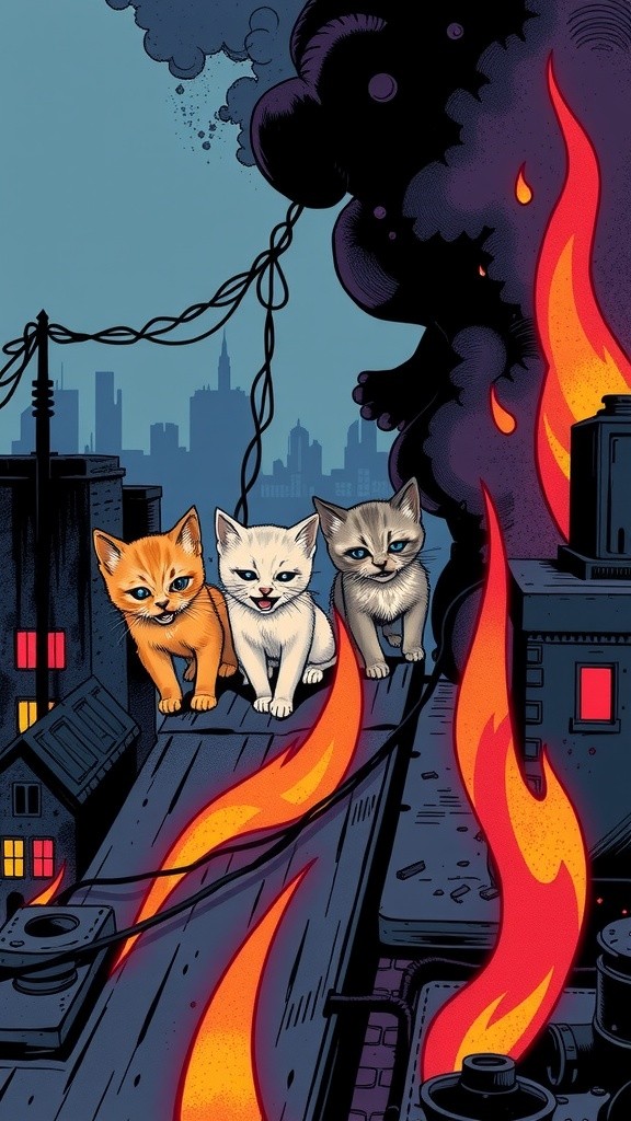 Love in the Flames: Jesus Saves Kittens