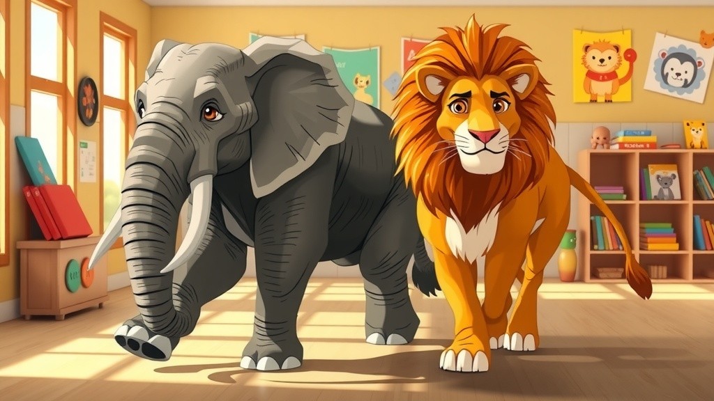 हाथी और शेर की कहानी: असली राजाओं का संदेश
