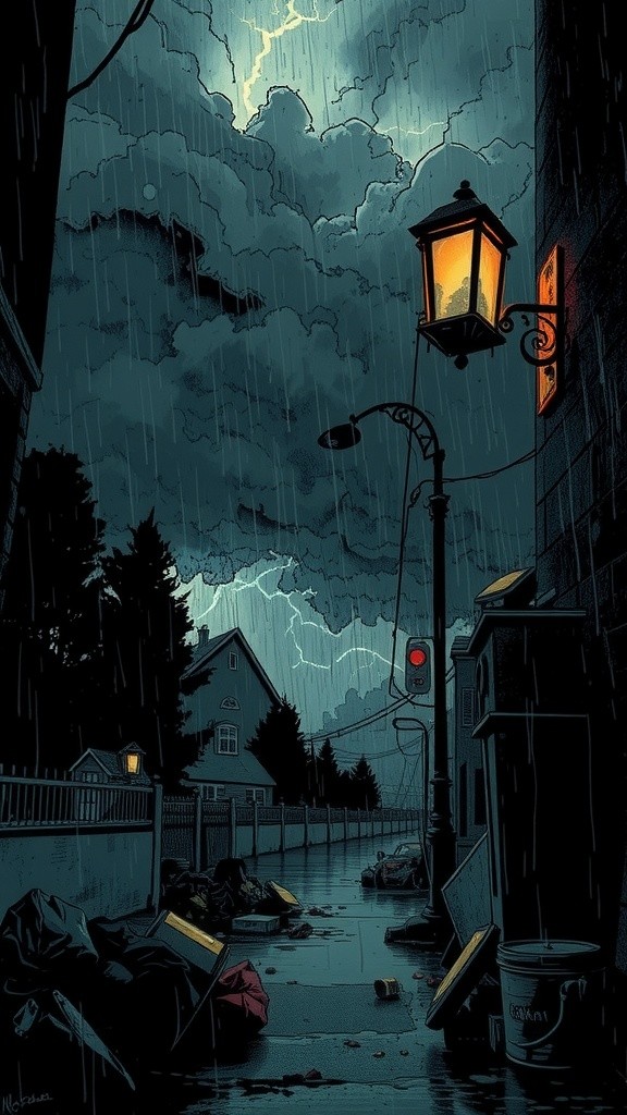 A Rainy Night: The Struggles of a Wounded Puppy