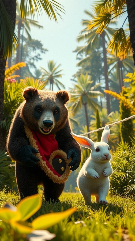 The Jungle Encounter: Bear, Rabbit, and the Fox