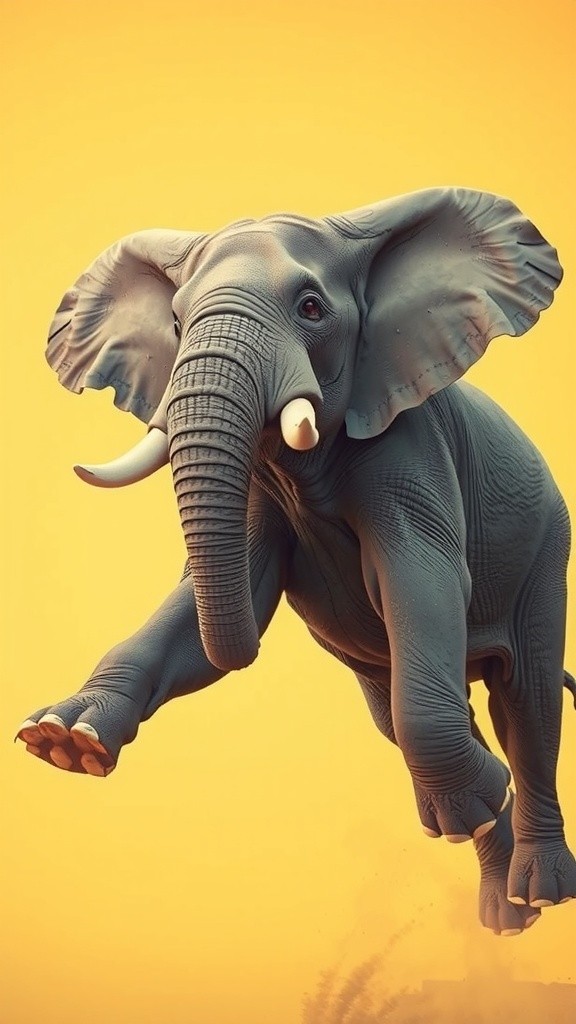 Joyful Elephants in the Sunset Savanna