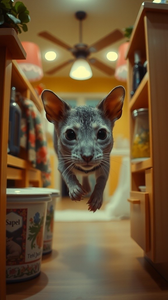 Aksi Pencurian Tikus Licik di Dapur