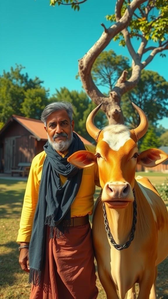 Lakshmi ki Dosti: Buzurg aur Gaay ki Kahani