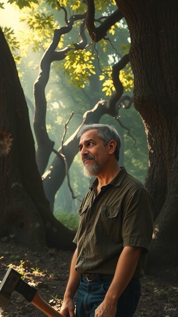 बूढ़ा लकड़हारा और जादुई गाय की कहानी