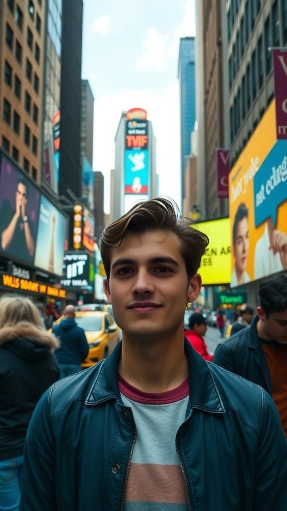 Exploring Times Square: A Young Pakistani Traveler's Adventure