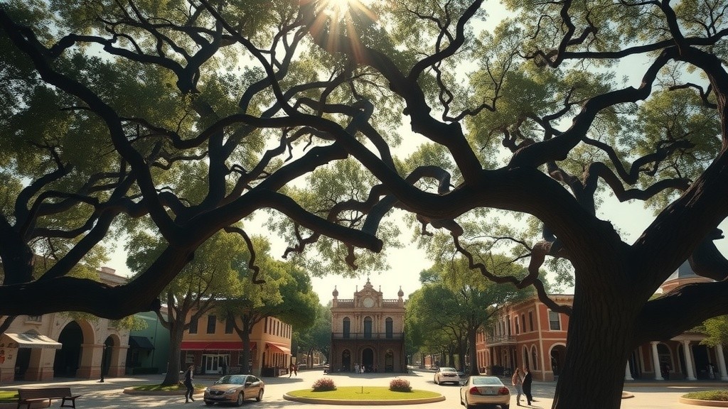 Sam Houston and the Kissing Tree in San Marcos
