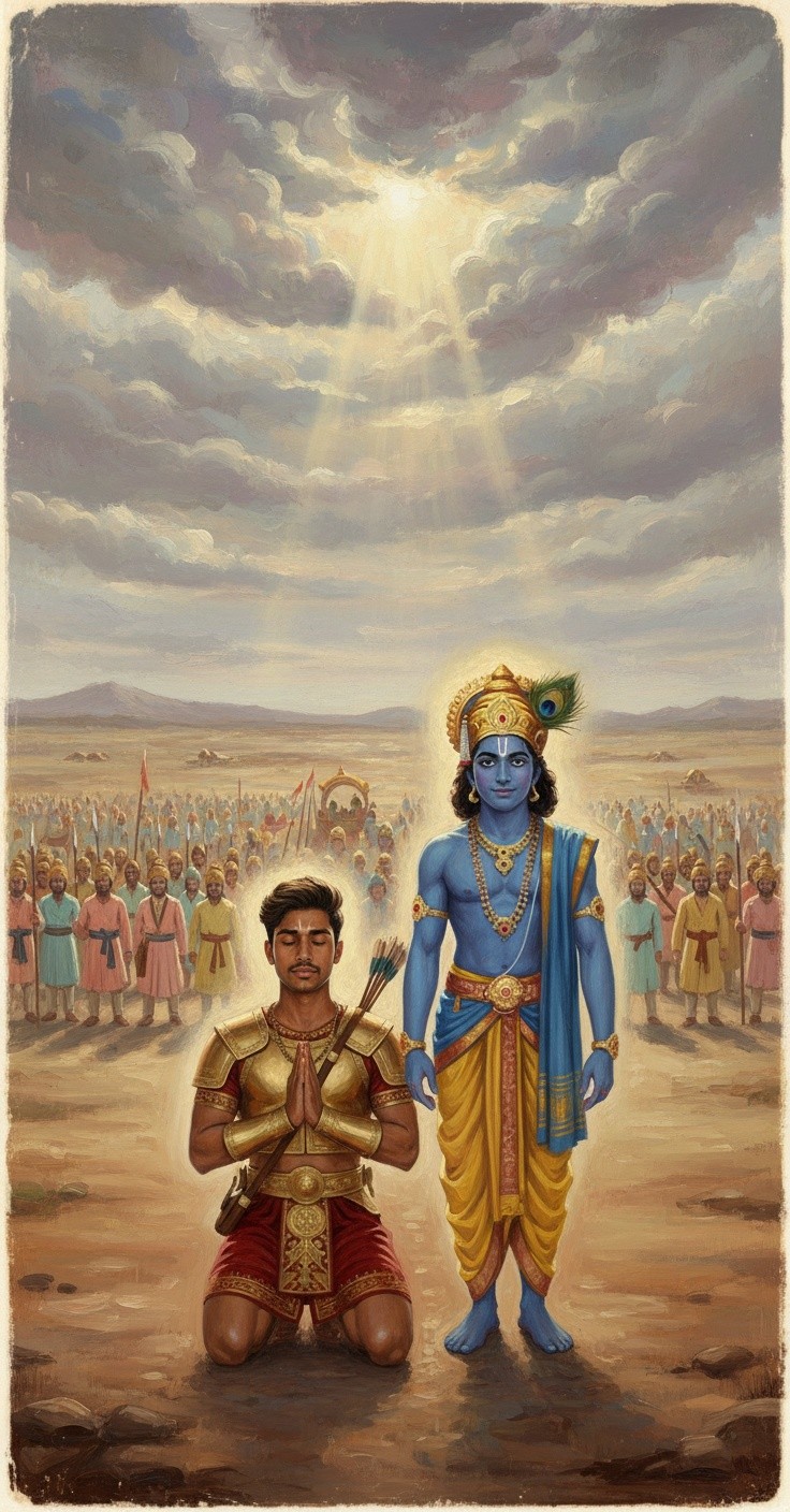 कृष्ण का विराट स्वरूप: अर्जुन की प्रार्थना