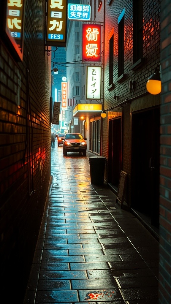 Noir Shadows: A Mafia Encounter in the Rain