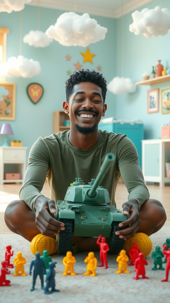 Petualangan Seru Tank Hijau di Kamar Awan