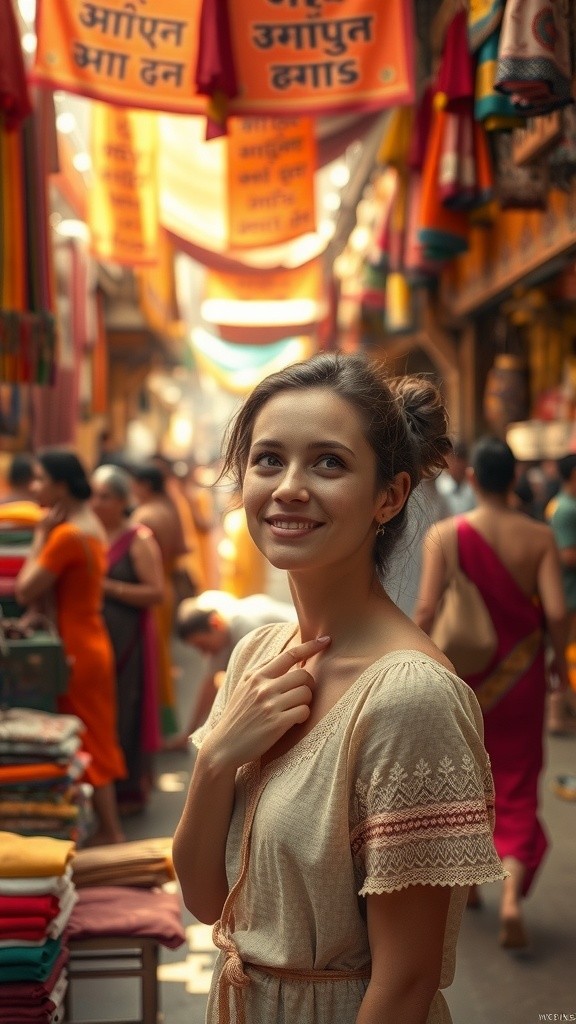 American Ladki Indian Dress Mein Bahar Mein Ghoomti