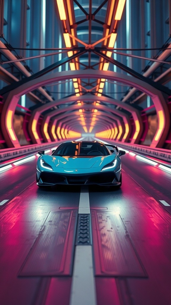 Futuristic Sports Car in Action!