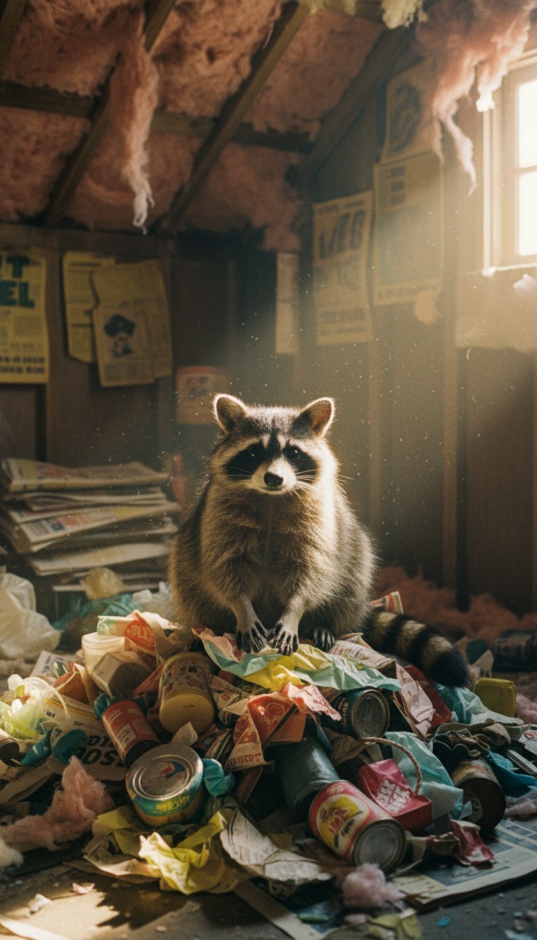 Benny the Raccoon Destroys Insulation: Call Dart Services!