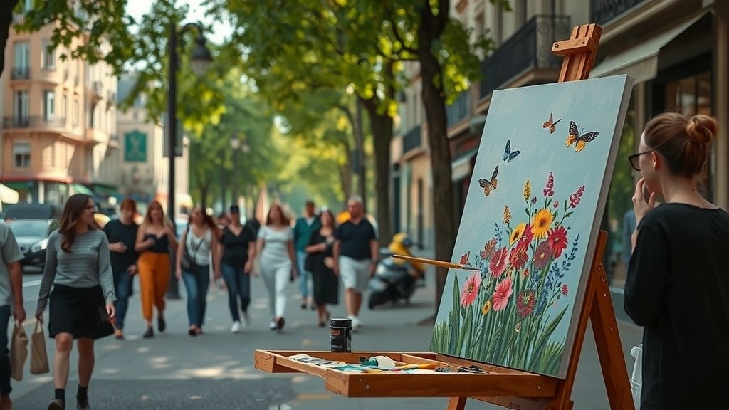 Ethereal Urban Landscape: A Dance of Light and Color