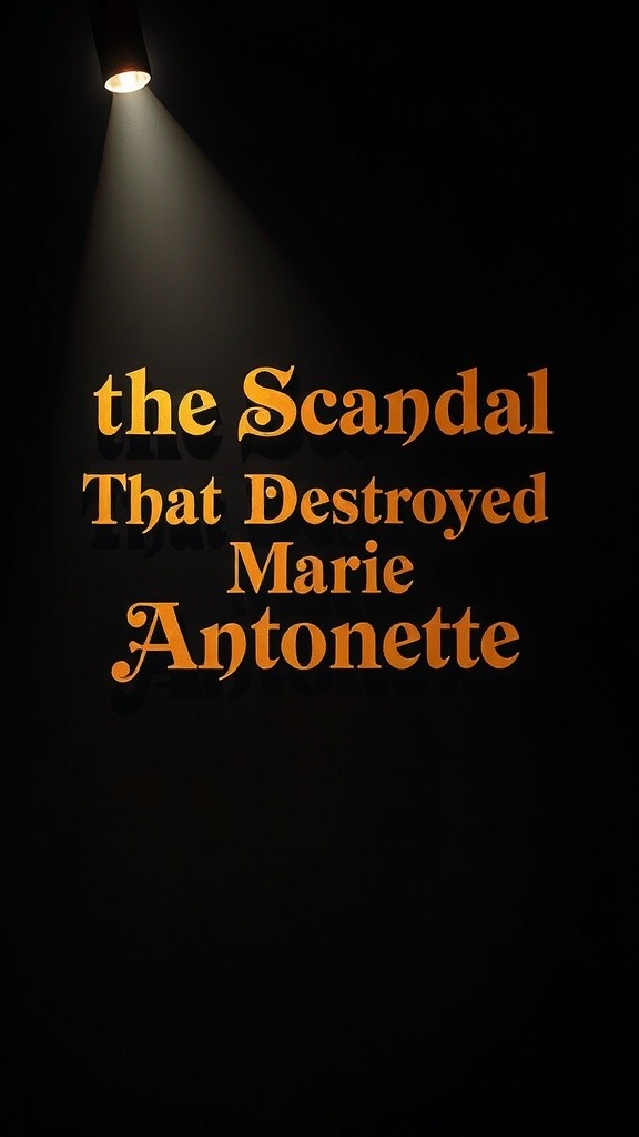 The Scandal That Destroyed Marie Antoinette