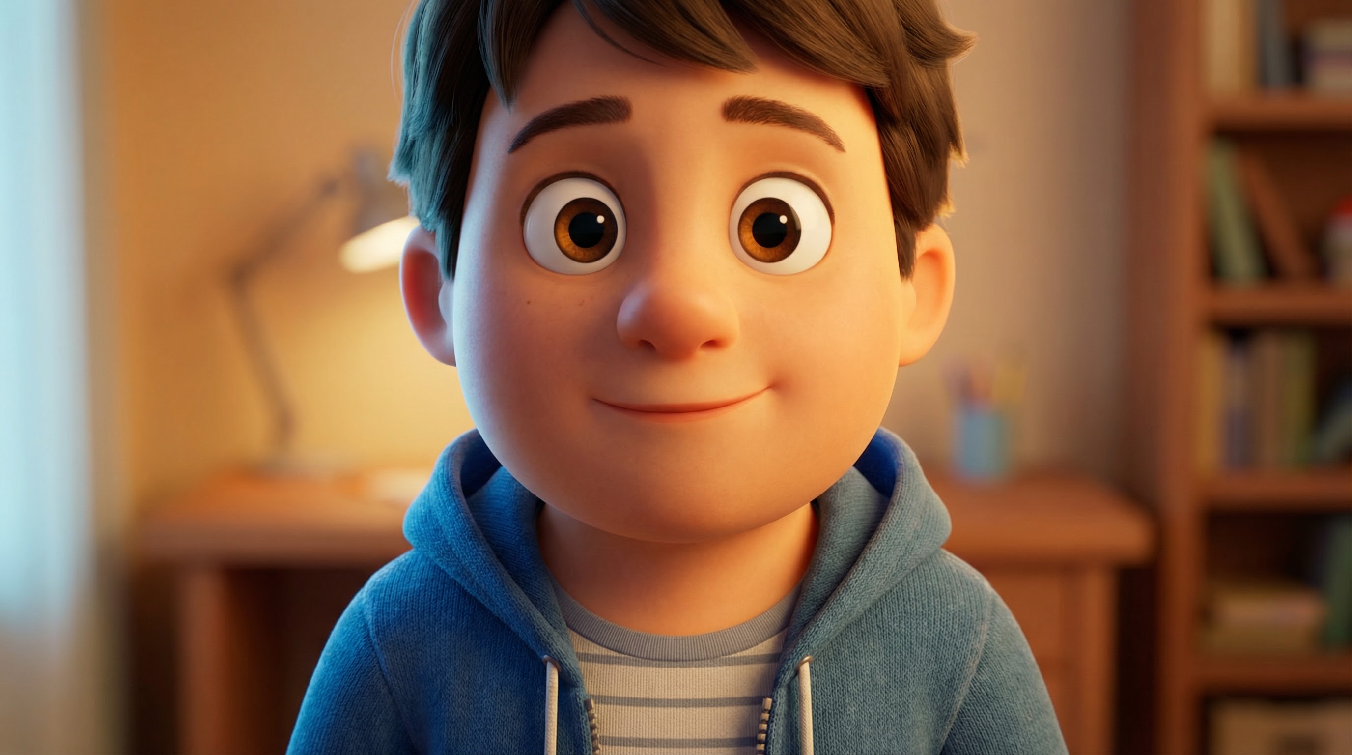3D animation style character portrait