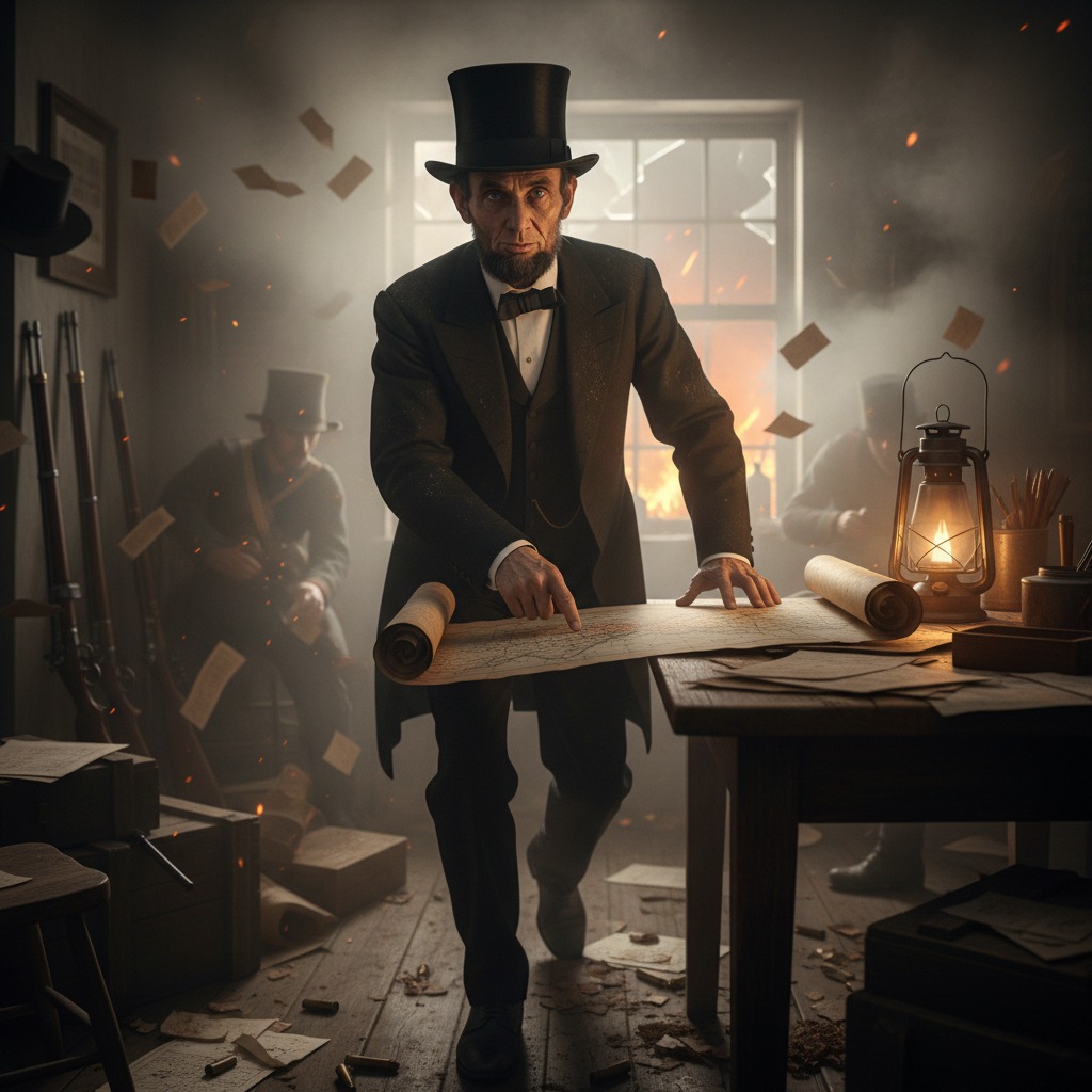 Abraham Lincoln action shot