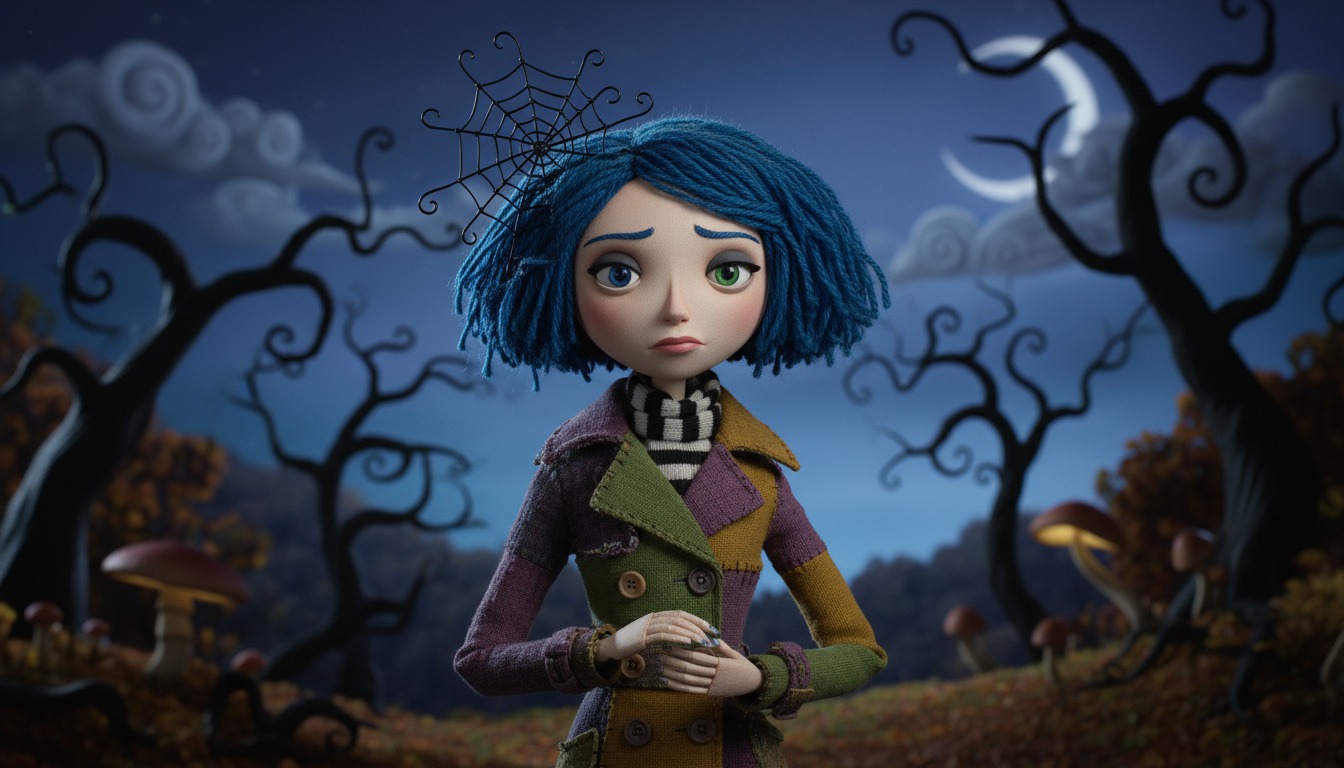 Animated Stop Motion like Coraline style portrait