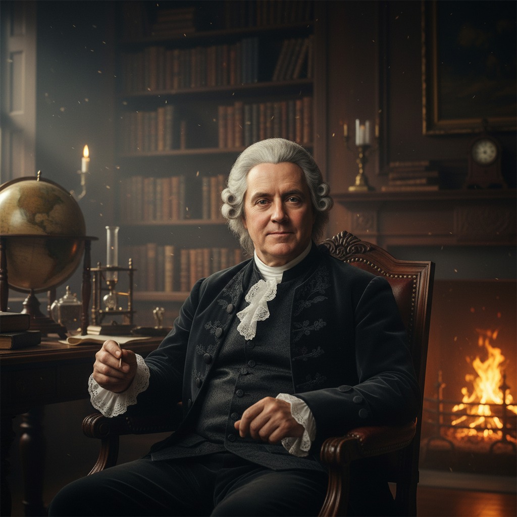 Benjamin Franklin character hero