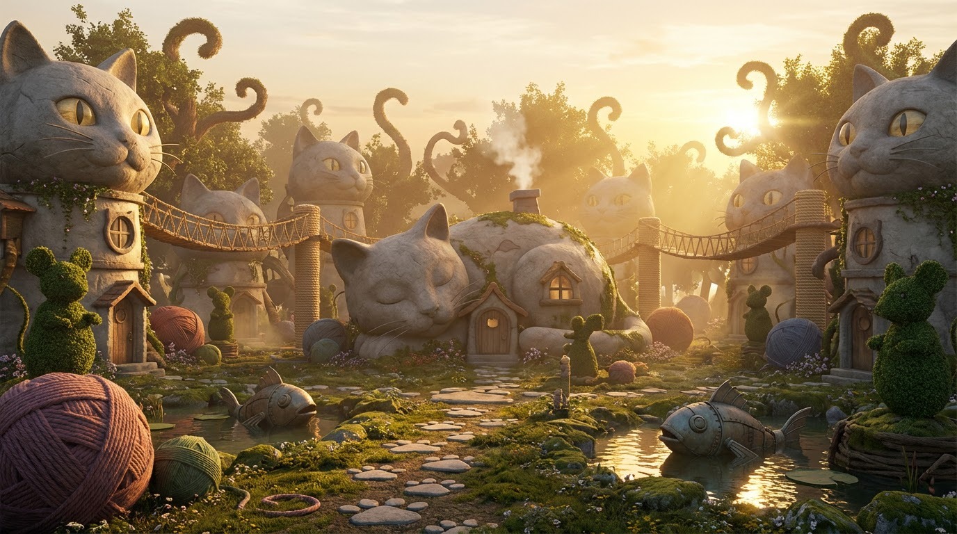 Cats Everywhere style landscape