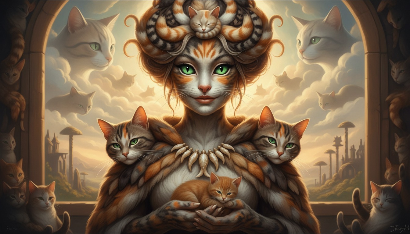 Cats Everywhere style portrait