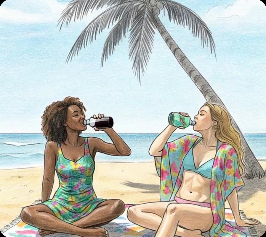 Two women at the beach