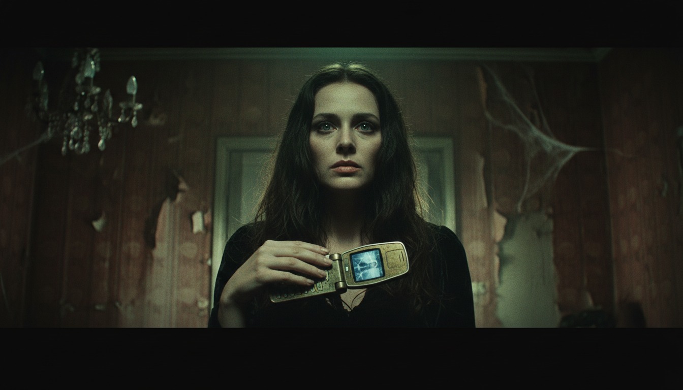 Step 3: Person using phone in dark atmospheric setting