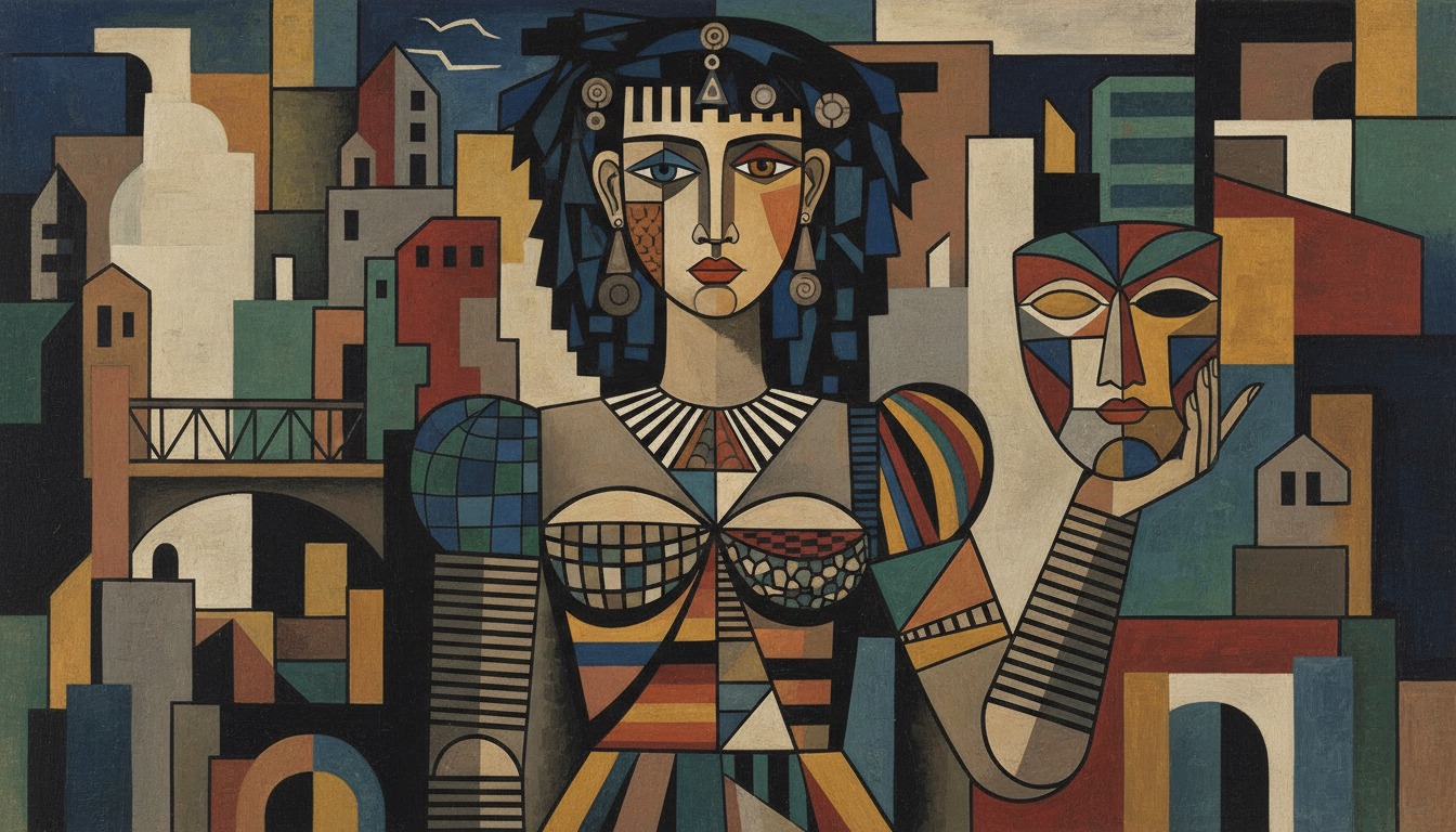 Cubism style portrait