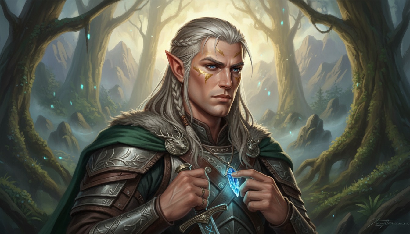 Fantasy style enchanted realm with magical lighting