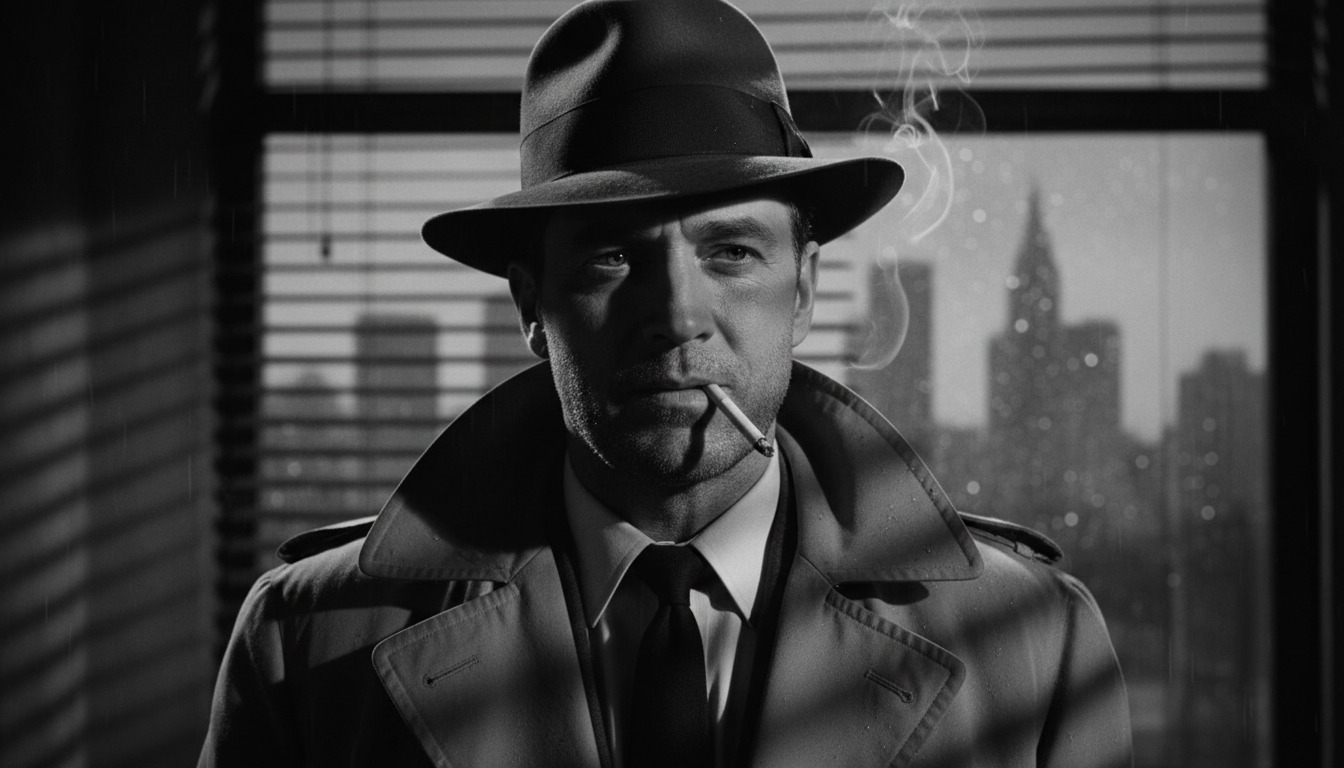 Film noir Hollywood style portrait