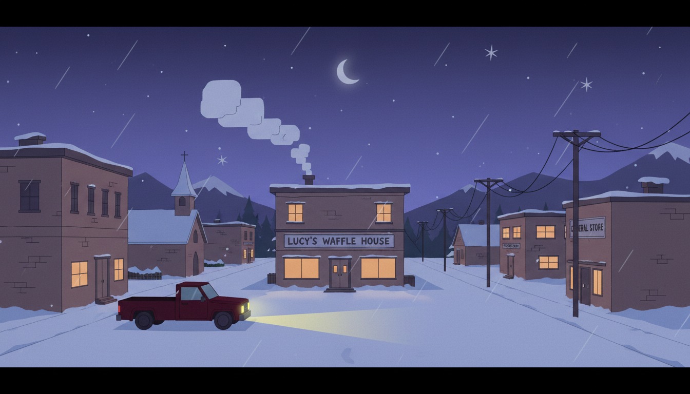 Lo-Fi Animation à la South Park style landscape