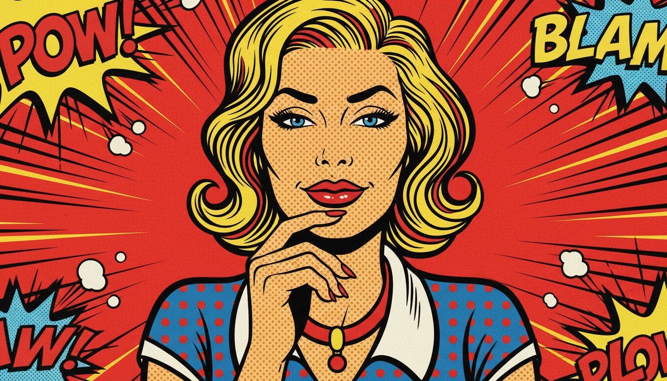 Pop art inspired style portrait