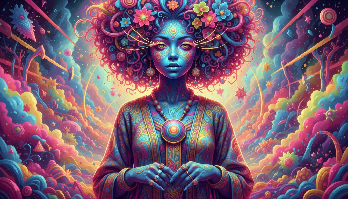 Psychedelic style portrait