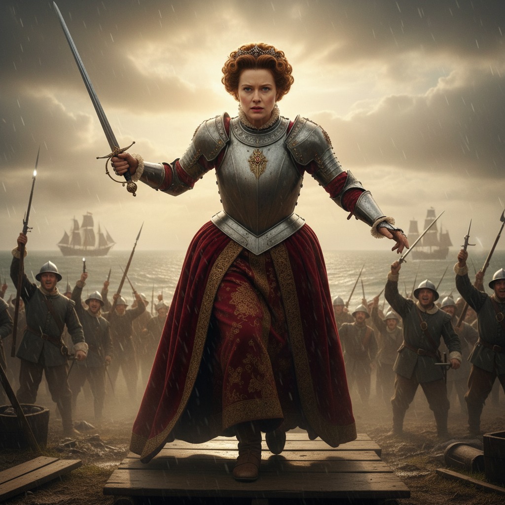 Queen Elizabeth I action shot