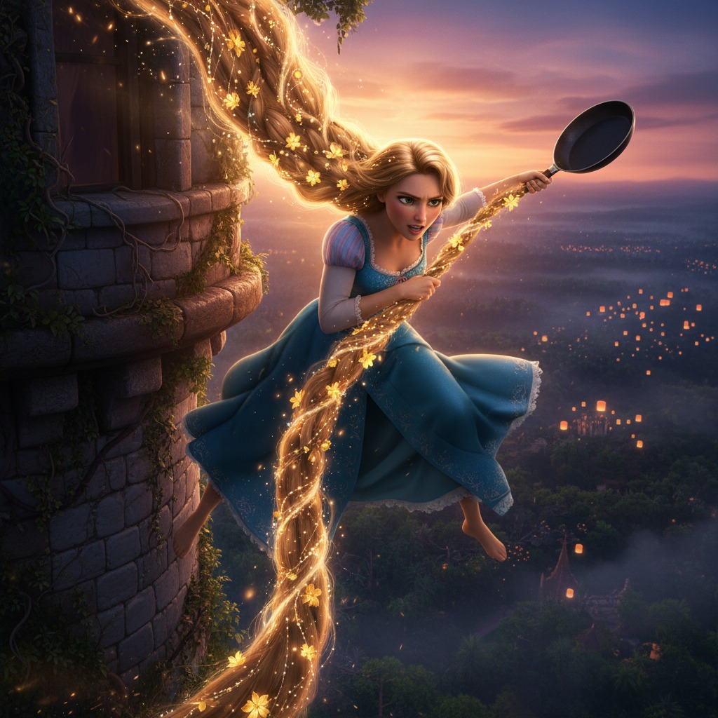 Rapunzel action shot