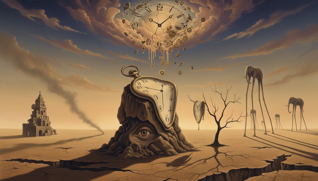 Salvador Dalí's cinematic aesthetics style landscape