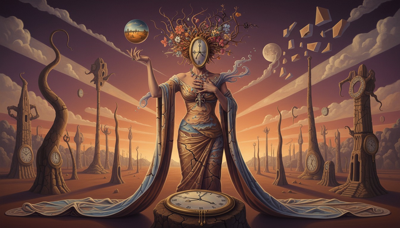 Salvador Dalí's cinematic aesthetics style portrait