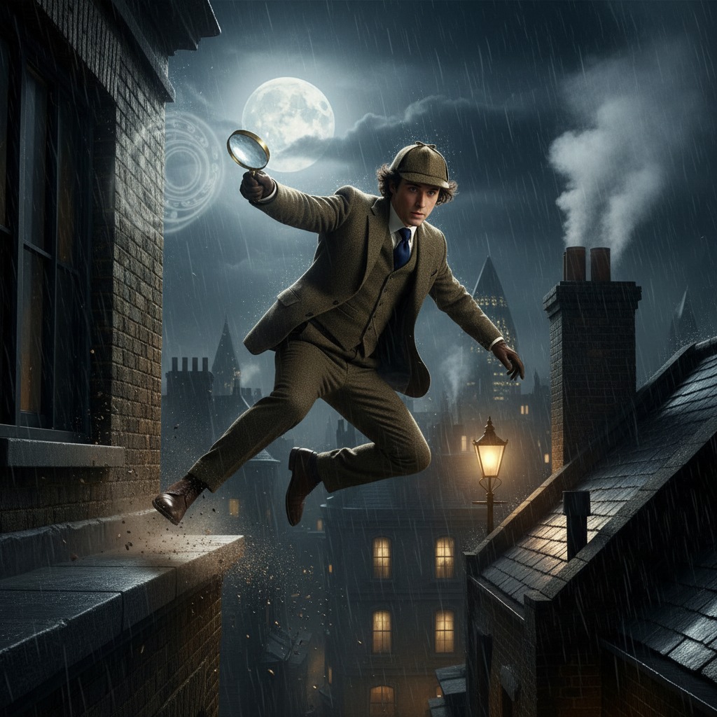 Sherlock Holmes action shot