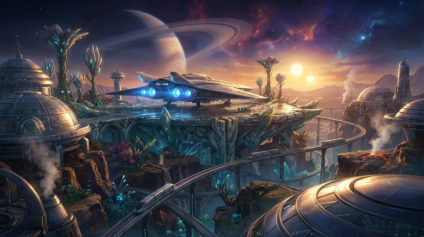 Space Opera style landscape