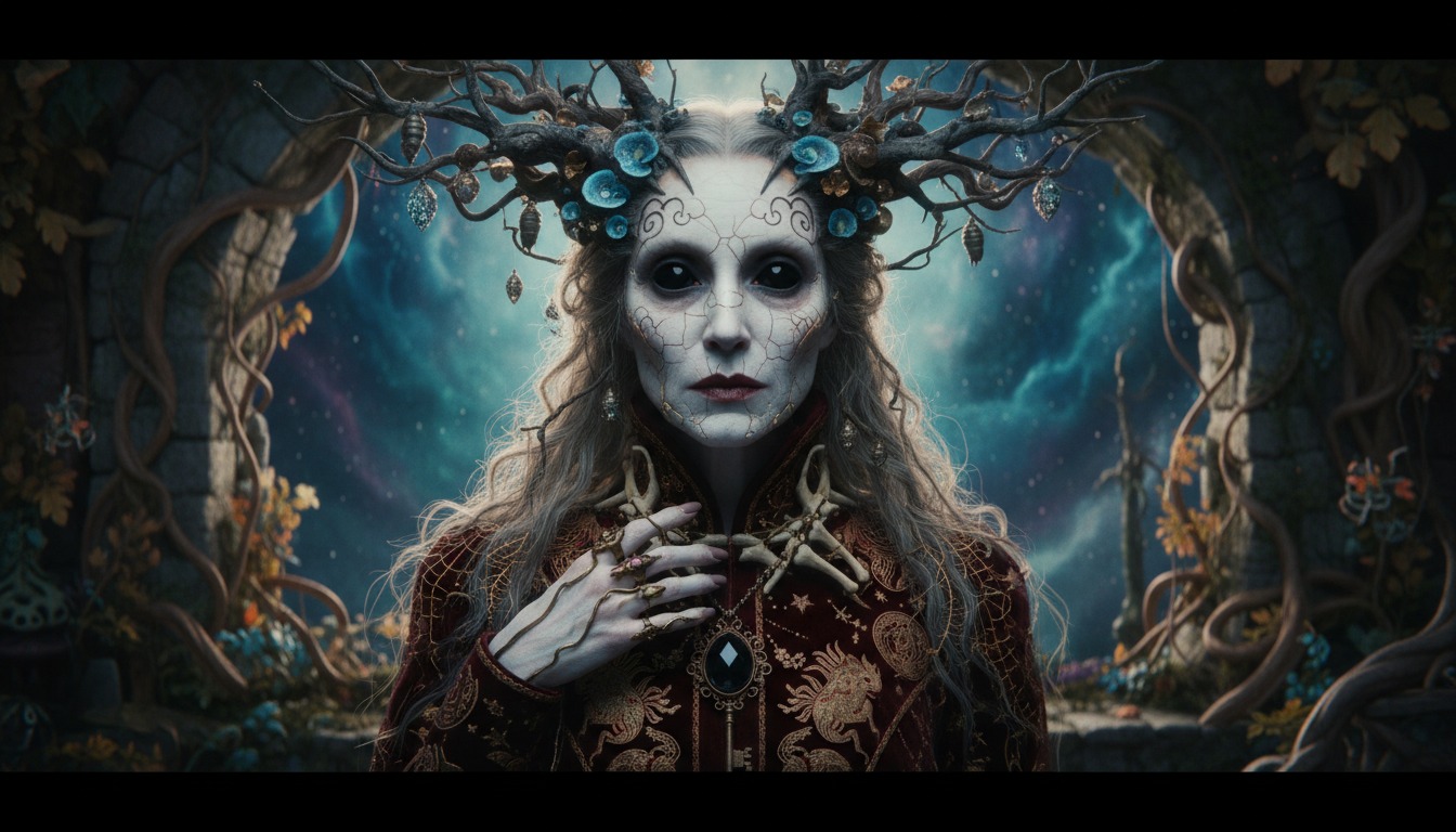 Spanish surrealism like Pan's Labyrinth style portrait