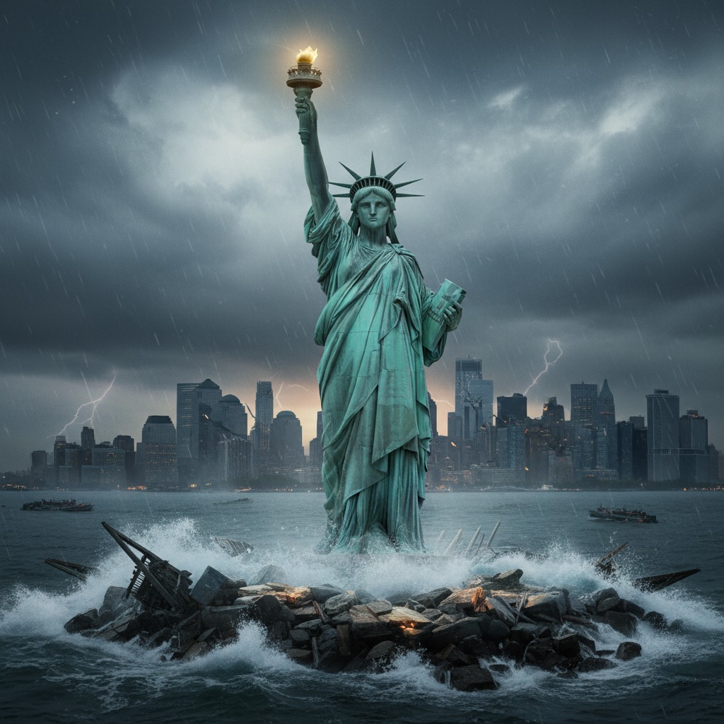 Statue of Liberty action shot