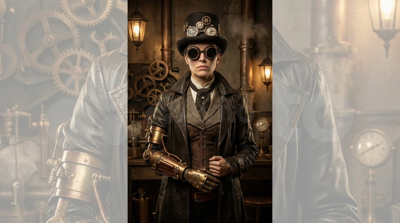 Steampunk style portrait