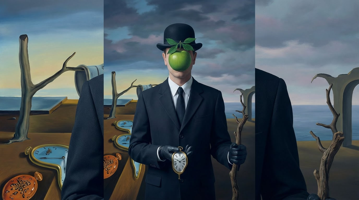 Surreal style dreamlike environment portrait