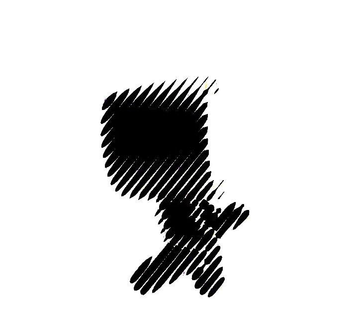 Hypernatural TV boy mascot in a scribbled ink style
