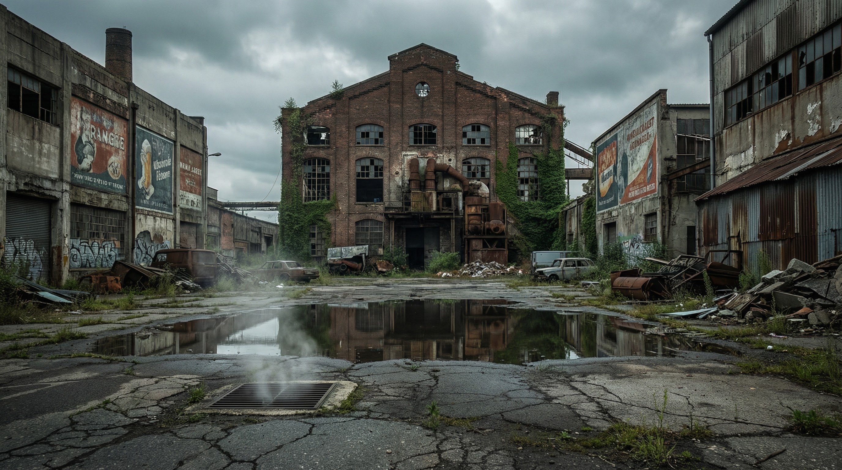 Urban decay environment showcasing abandoned building aesthetic