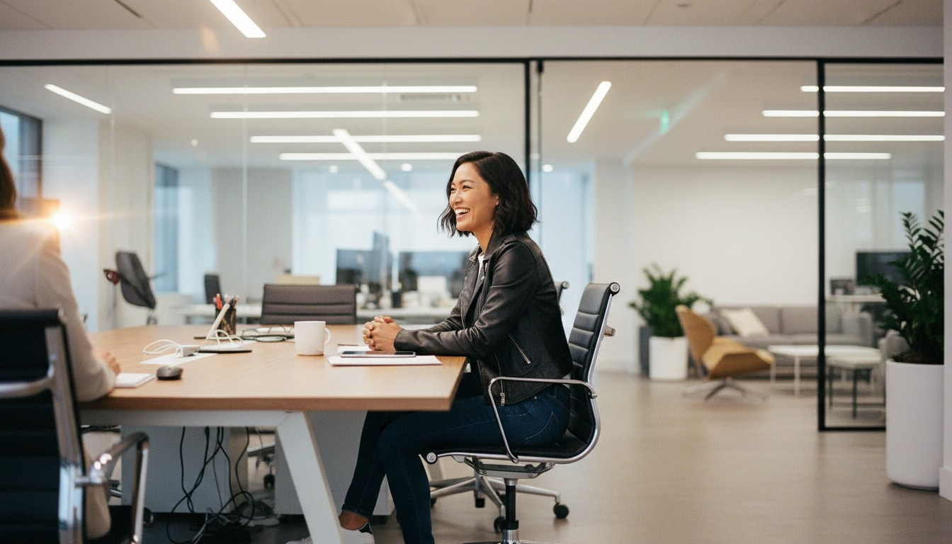 Digital marketing workspace with social media content