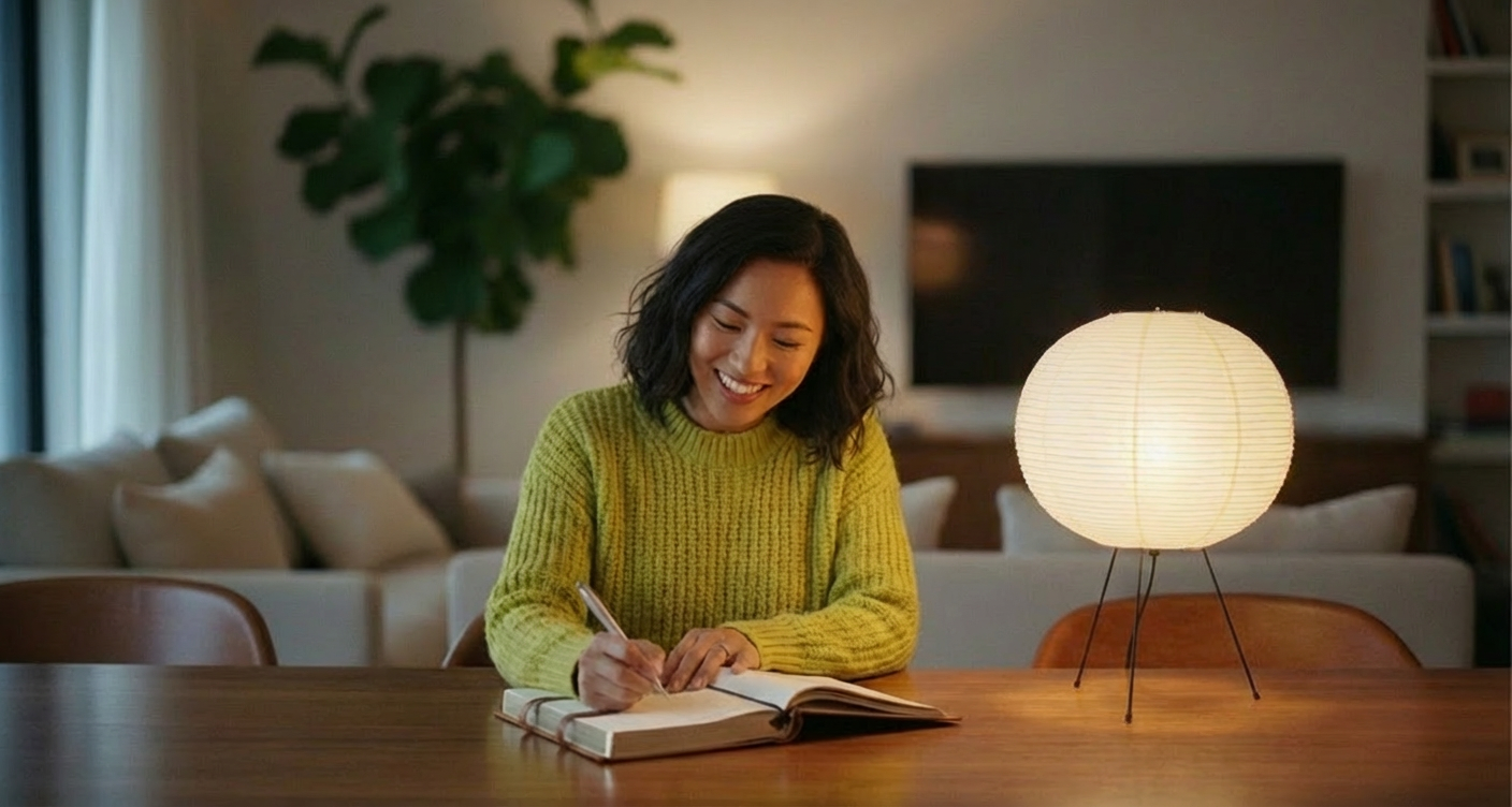 Creative workspace with artistic tools and inspiration