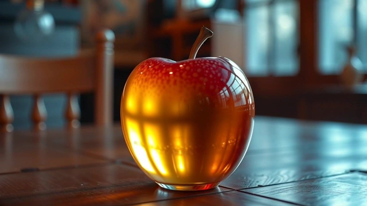 ASMR Glass Apple Cutting with Music