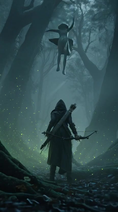 Ethereal Confrontation in the Cursed Forest